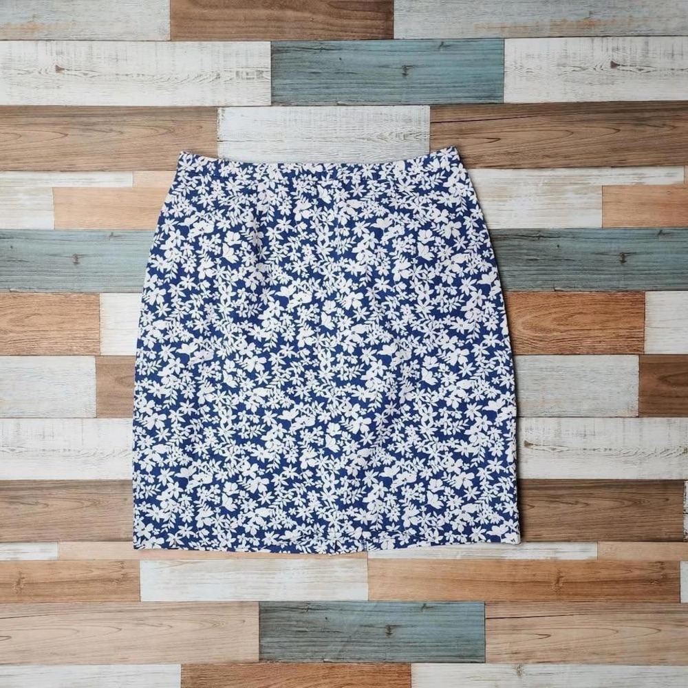 Vintage Petite Sophisticate Floral Layered Mini Pencil‎ Skirt Sz 4
